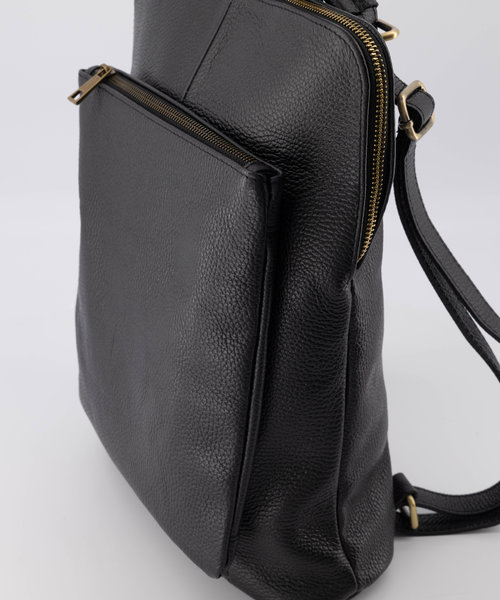 Harper - Classic Grain - Backpacks - Black - D28 - Gold