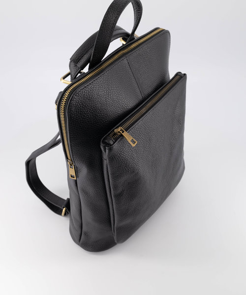 Harper - Classic Grain - Backpacks - Black - D28 - Gold