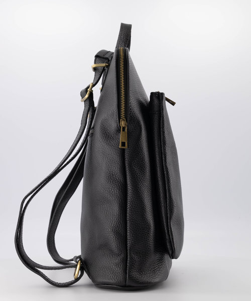 Harper - Classic Grain - Backpacks - Black - D28 - Gold