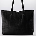 Nola - Croco - Shoulder bags - Black - 23 - Bronze