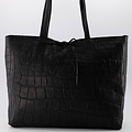 Nola - Croco - Shoulder bags - Black - 23 - Bronze