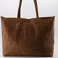 Nola - Croco - Shoulder bags - Brown - Cognac 06 - Bronze