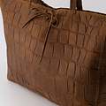 Nola - Croco - Shoulder bags - Brown - Cognac 06 - Bronze