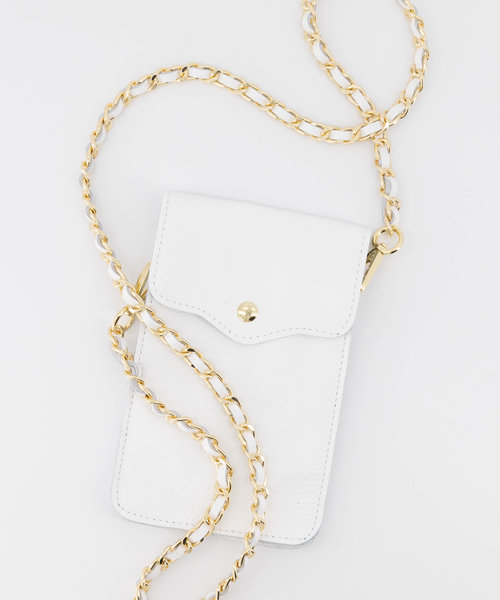 Josh Bag strap - Sauvage - Belts - White -  - Gold