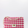 Audrey Medium - Tweed - Crossbody bags - Pink - Fuchsia/wit - Gold