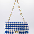 Audrey Medium - Tweed - Crossbody bags - Blue - Blauw/wit - Gold