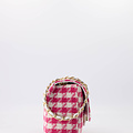 Audrey Medium - Tweed - Crossbody bags - Pink - Fuchsia/wit - Gold