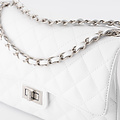 Audrey Medium - Tweed - Crossbody bags - White -  - Silver