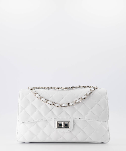 Audrey Medium - Tweed - Crossbody bags - White -  - Silver