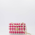 Audrey Klein - Tweed - Crossbodytassen - Roze - Fuchsia/wit - Goudkleurig