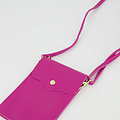 Pona - Classic Grain - Crossbodytassen - Roze - Fuchsia 2434 - Goudkleurig