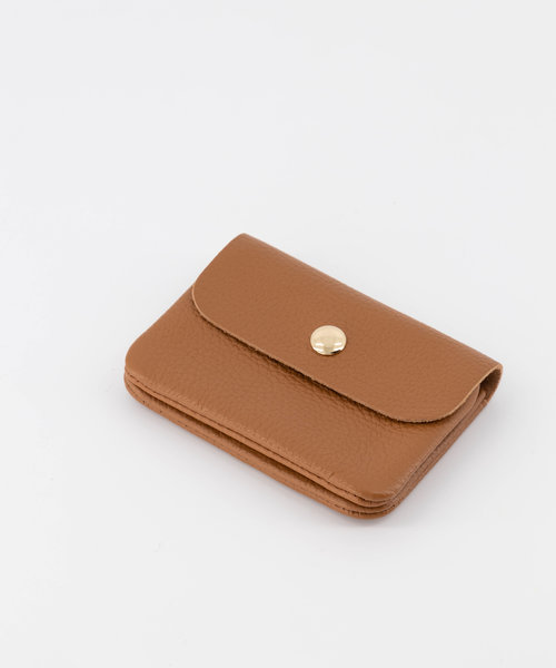 Lisa Small  - Classic Grain - Portemonnees - Bruin - Cognac D108 - Goudkleurig