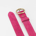 Celeste - Suede - Riemen met gesp - Roze - Fuchsia 16 - Goudkleurig