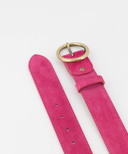 Celeste - Suede - Riemen met gesp - Roze - Fuchsia 16 - Goudkleurig