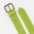 Nienke - Suede - Riemen met gesp - Groen - A259 - Bronskleurig