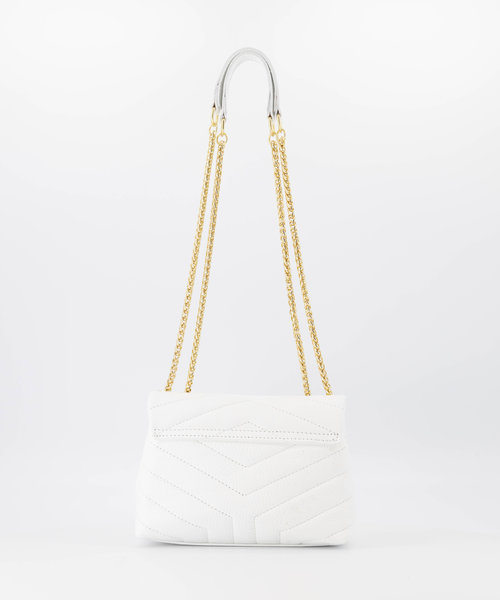 Celine - Classic Grain - Crossbody bags - White - D01 - Gold