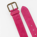 Nienke - Suede - Riemen met gesp - Roze - Fuchsia 16 - Bronskleurig