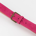 Nienke - Suede - Riemen met gesp - Roze - Fuchsia 16 - Bronskleurig