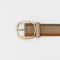 Louise - Suede - Belts with buckles - Brown -  - Gold