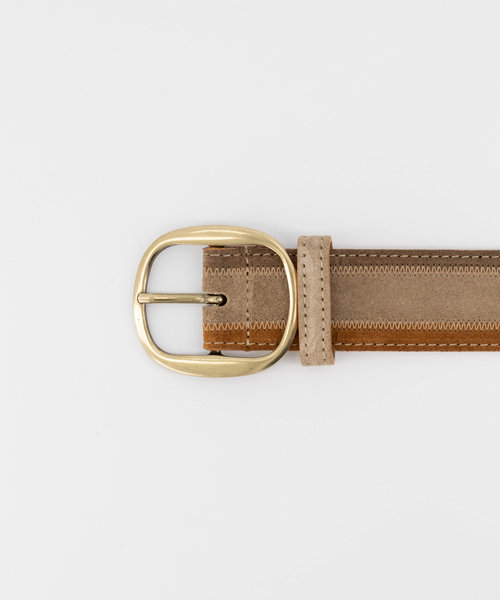 Louise - Suede - Belts with buckles - Brown -  - Gold