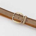 Louise - Suede - Riemen met gesp - Bruin -  - Goudkleurig