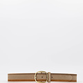 Louise - Suede - Riemen met gesp - Bruin -  - Goudkleurig