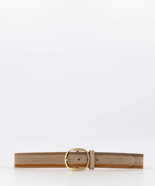 Louise - Suede - Belts with buckles - Brown -  - Gold