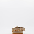 Louise - Suede - Riemen met gesp - Bruin -  - Goudkleurig