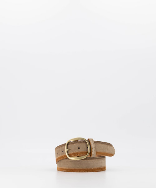 Louise - Suede - Belts with buckles - Brown -  - Gold