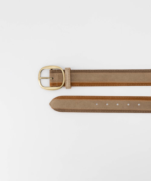 Louise - Suede - Belts with buckles - Brown -  - Gold