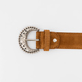 Esmeralda - Suede - Riemen met gesp - Bruin - Cognac 06 - Zilverkleurig