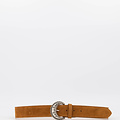 Esmeralda - Suede - Riemen met gesp - Bruin - Cognac 06 - Zilverkleurig