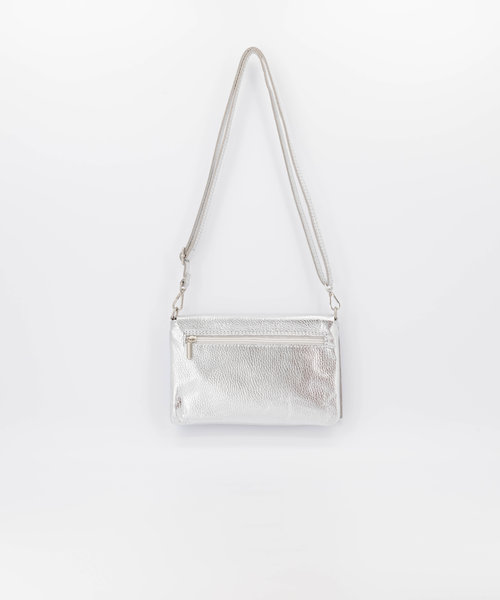 Myra - Classic Grain - Crossbodytassen - Zilver - Zilverkleurig