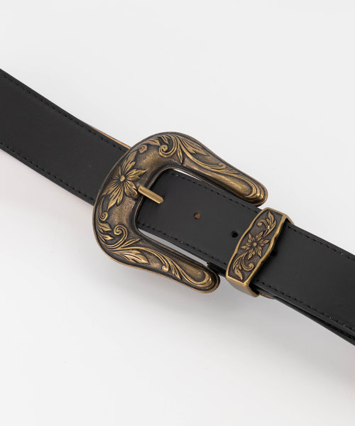 Abbey - Sauvage - Belts with buckles - Black -  - Bronze