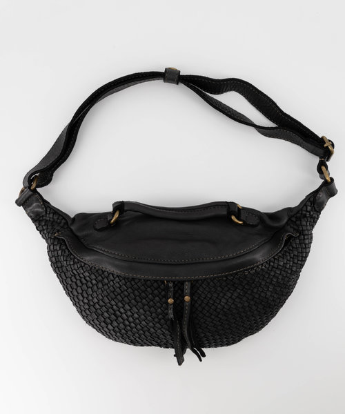 Georgia - Washed - Crossbodytassen - Zwart -  - Bronskleurig