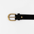 Suus - Suede - Belts with buckles - Black - 23 - Bronskleurig