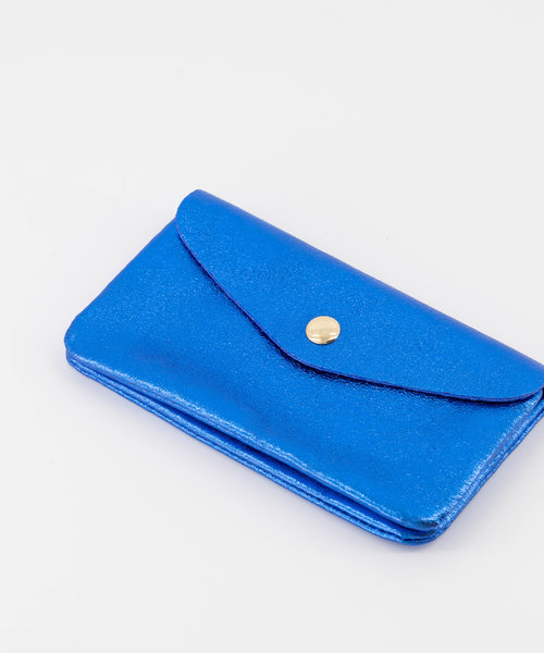 Lisa Big - Metallic - Wallets - Blue - Kobaltblauw L509 - Gold