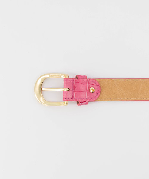 Suus - Croco - Belts with buckles - Pink -  - Goudkleurig