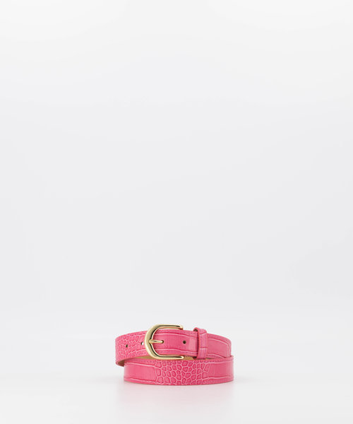 Suus - Croco - Belts with buckles - Pink -  - Goudkleurig