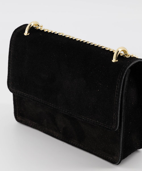 Yara - Suede - Crossbody bags - Black - 23 - Gold