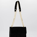 Yara - Suede - Crossbodytassen - Zwart - 23 - Goudkleurig