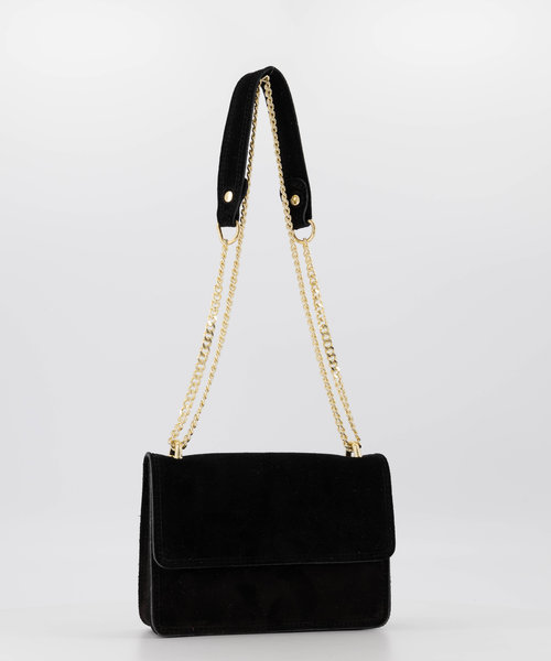 Yara - Suede - Crossbody bags - Black - 23 - Gold