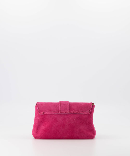 Londyn - Suede - Crossbodytassen - Roze - Fuchsia 16 - Bronskleurig