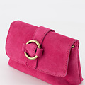 Londyn - Suede - Crossbodytassen - Roze - Fuchsia 16 - Bronskleurig