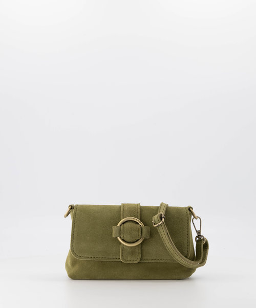 Londyn - Suede - Crossbody bags - Green - Olijfgroen 0527 - Bronze