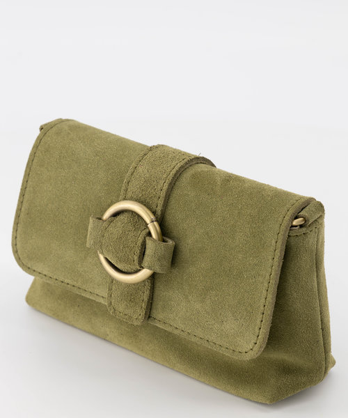 Londyn - Suede - Crossbody bags - Green - Olijfgroen 0527 - Bronze