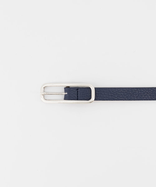 Jolene - Classic Grain - Riemen met gesp - Blauw - D108 - Zilverkleurig