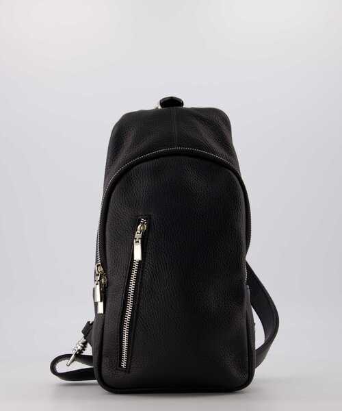 Martina - Classic Grain - Crossbody bags - Black - D28 - Silver