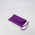 Bisou - Classic Grain - Clutch - Purple - 3638 - Gold