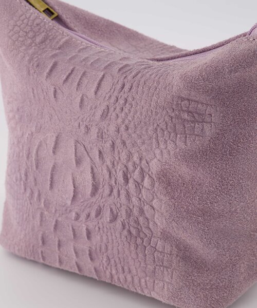 Kaycee - Suede - Crossbody bags - Purple - Lila 63 - Bronze
